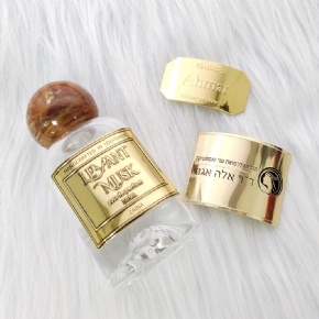 Custom Adhesive Brand logo Sticker Embossed Metal Wine Aluminium Label Embossed logo Luxury Perfume Label